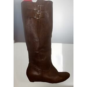 Pesaro Beckham Black Faux Leather Boots Women's Ladies Size 8.5